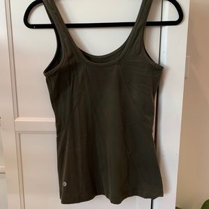 Lululemon olive green tank top
